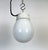 White Vintage White Porcelain Pendant Light, 1970s For Sale - Image 8 of 15