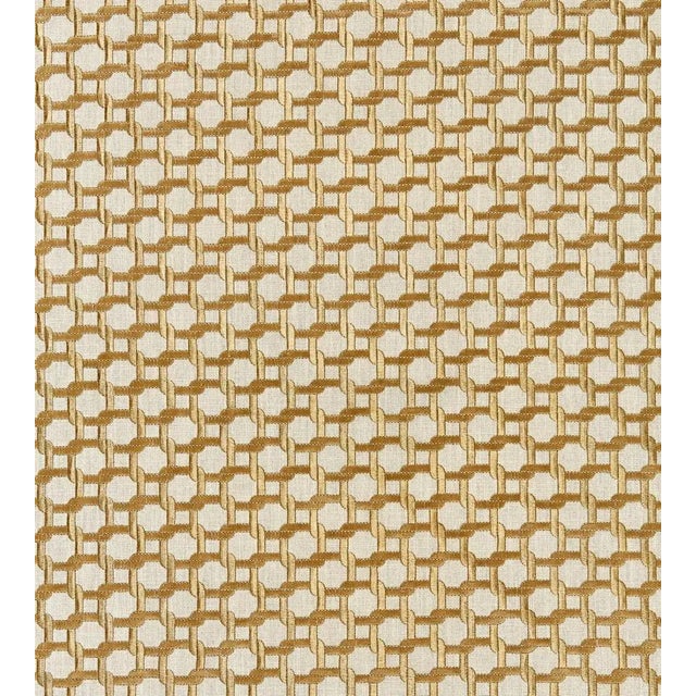 Sample - The House of Scalamandré Link Embroidery Fabric, Bronze For Sale
