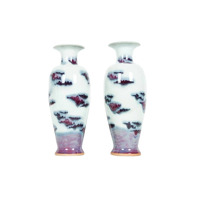 Mid-20th Century Asian Decorative Vases / Pieces - a Pair For Sale