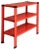 Italian Modern Red Metal Bookcase, 1980s For Sale