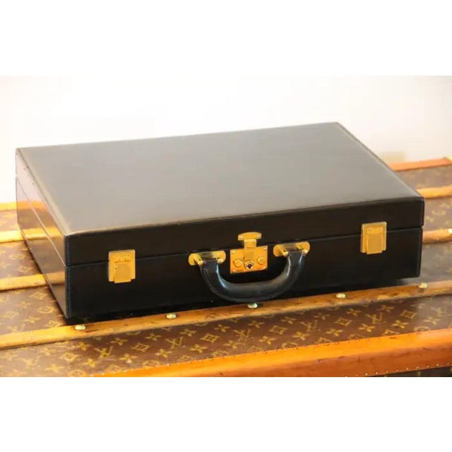 Black Leather Briefcase from Hermès, 1970s For Sale - Image 15 of 16