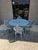 The chairs are heavy cast iron and very old possibly antique. The screws have been changed out on three of the four...