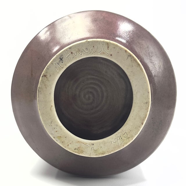 Rare Artisanal Pottery Vase by Renowned Jamaican Ceramicist Norma Rodney Harrack, Signed For Sale - Image 12 of 14