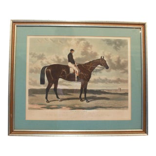 1843 Aquatint Titled "Cotherstone, the Winner of the Derby Stakes at Epsom" For Sale