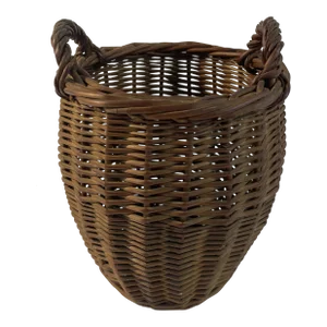 Vintage Tall Handled Basket