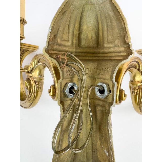 Vintage Louis XVI Brass Wall Sconce For Sale - Image 15 of 18