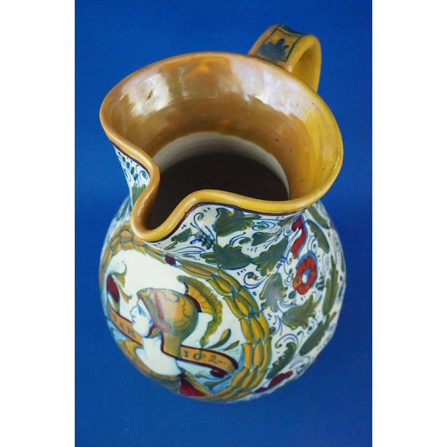 Neo-Renaissance Ceramic Jug Vase by Gualdo Tadino for Icap, Italy, 1920s For Sale - Image 11 of 18