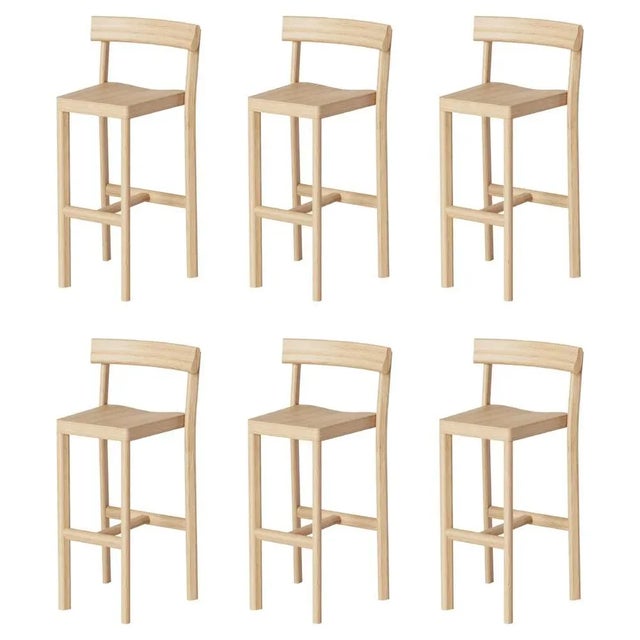 Galta 75 Counter Chairs in Oak from Kann Design, Set of 6 For Sale - Image 6 of 6