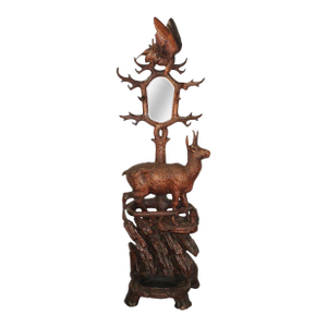 19th Century Black Forest Carved Hall Tree