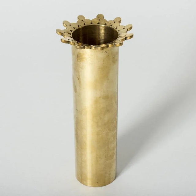 Brass Vase by Pierre Forssell For Sale - Image 9 of 9