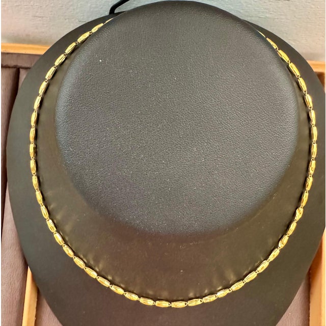 24 Karat Pure Gold Hand Made Yellow Gold Tube Chain Necklace, 4 Gm, 16 Inch For Sale - Image 14 of 18