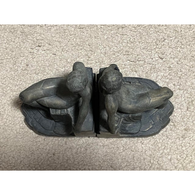 1920-s-nuart-nude-art-deco-flapper-girl-spelter-metal-bookends-pair