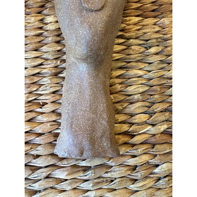 2000 - 2009 Vintage Large 12.5” Handmade Signed Modigliani Style Bust Sculpture For Sale - Image 5 of 15