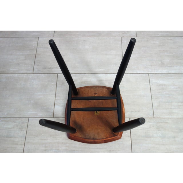 Black Scandinavian Stool by DLG Tapiovaara for Stol, 1960s For Sale - Image 8 of 10