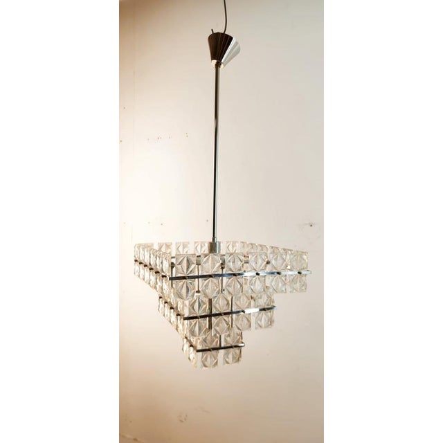 Metal Square Glass Ceiling Light For Sale - Image 7 of 17
