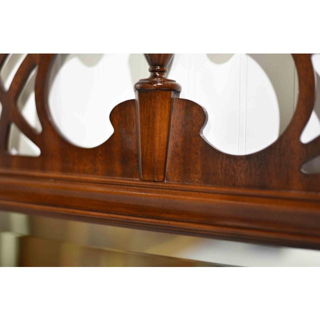 Wood Mid Century Chippendale Beveled Glass Wall Mirror by Drexel Heritage For Sale - Image 7 of 12