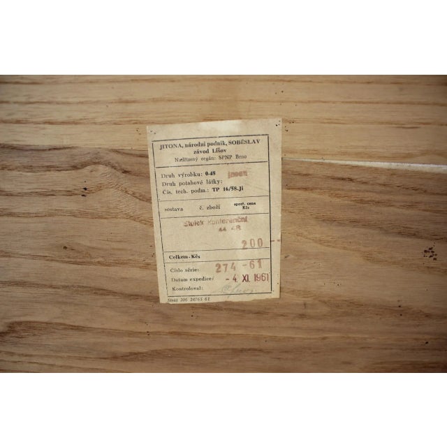 Brown Coffee Table from Jitona, Czechoslovakia, 1960s For Sale - Image 8 of 9
