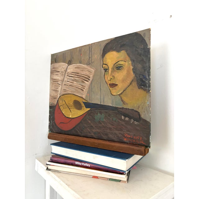 1950s 1951 Vincent A. Walker “Remembered Melody” — Original Mid-Century Oil Painting For Sale - Image 5 of 11