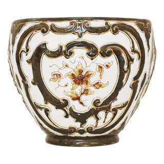 Art Nouveau Ceramic Planter Cachepot, 1890s For Sale