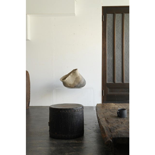 Contemporary Japanese Ceramic Vase / Sculptural Twisted Form / Abstract /Po391 For Sale - Image 17 of 17