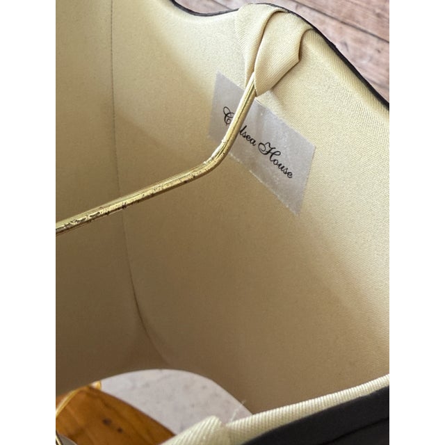 Chelsea House Chinoiserie Figural Table Lamps With Black Shades - a Pair For Sale - Image 11 of 12