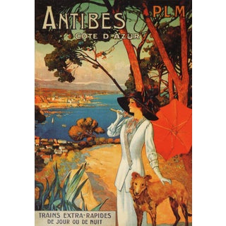 1990s Antibes Giclee Poster on Watercolor Paper For Sale