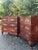 Wood Pair of Anglo-Indian Style Carved Rosewood Campaign Chests With Brass Inlay For Sale - Image 7 of 7