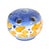 Vintage Italian Hand-Painted Blue & Yellow Floral Ceramic Flower Frog Bud Vase For Sale In Los Angeles - Image 6 of 13