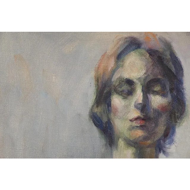 Vintage 20th Century Impressionist Female Nude Oil/Canvas - Listed American Artist - Signed & Framed For Sale - Image 4 of 10