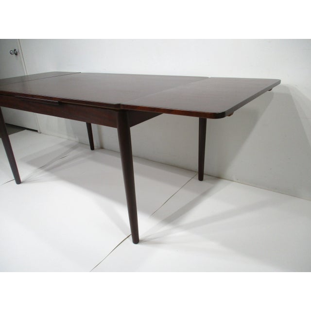 Mid Century Extendable Teak Dining Table by Ekstrom for Swedese Pastoe Sweden For Sale In Cincinnati - Image 6 of 12