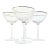 Mid 20th Century Gold Rimmed Ridged Hollywood Regency Champagne Coupes- Set of Four For Sale