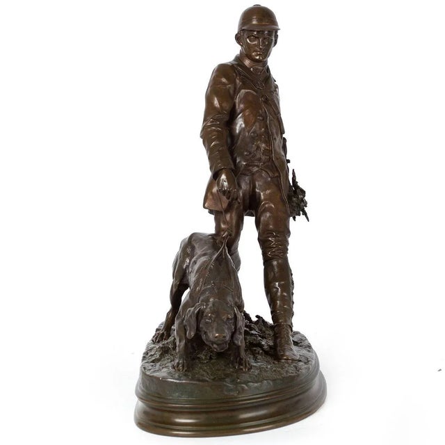 PIERRE JULES MENE French, 1810-1879 "Valet de Limier" (1879) Patinated bronze | Signed in cast "P.J. MÊNE", incised "F....