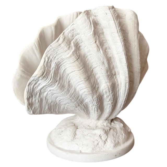 Contemporary Plaster Clam Shell Table Lamps - a Pair For Sale - Image 9 of 16