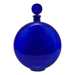 Cobalt Blue Perfume Bottle by René Lalique For Sale