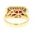 Art Deco Inspired 2.56ct Baguette Ruby Diamond Ring in 18k Gold, Size 7.25 For Sale - Image 4 of 11