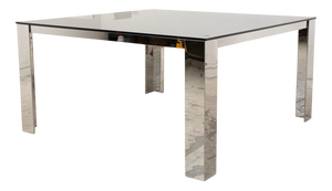 Glas Dining Table in Silver Chrome from Bacher