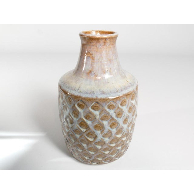 Ceramic Scandinavian Modern Blue Glazed Stoneware Vase from Søholm, 1960s For Sale - Image 7 of 18