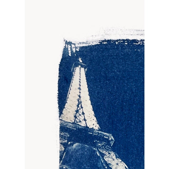 French “Full Moon and Eiffel Tower" Giclee From Cyanotype by CKB For Sale - Image 3 of 6