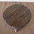 Wood Vintage Reclaimed Pine Side Table - Walnut For Sale - Image 7 of 9