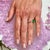 Natural Emerald and White Sapphire Ring 6.5 14k Y Gold 4.05 TCW Certified For Sale - Image 9 of 18
