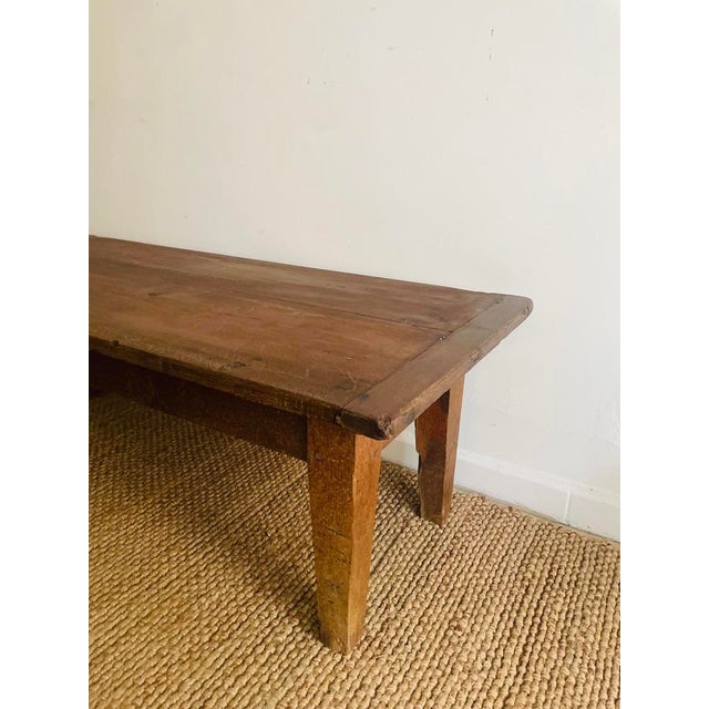 French Farmhouse Coffee Table in Oak For Sale - Image 11 of 12