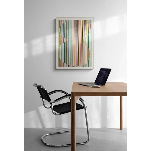 Color Pencil Drawing With Striped Shape For Sale - Image 4 of 5