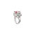 Panther Animal Statement Unisex Silver Ring With Chunky Zircon- Size 8 For Sale - Image 9 of 11