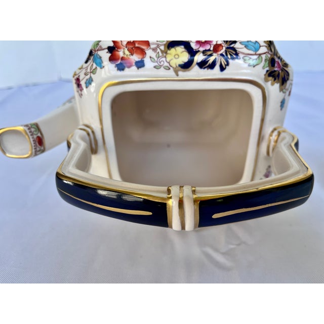 Vintage 1930s English Ironstone Mason's Mandarin Teapot For Sale - Image 9 of 10
