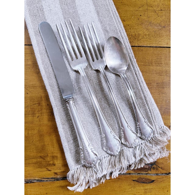 1900s Service for 6 Silver Plated Flatware From the San Marcos Hotel Santa Barbara Ca - 24pcs For Sale In New York - Image 6 of 8