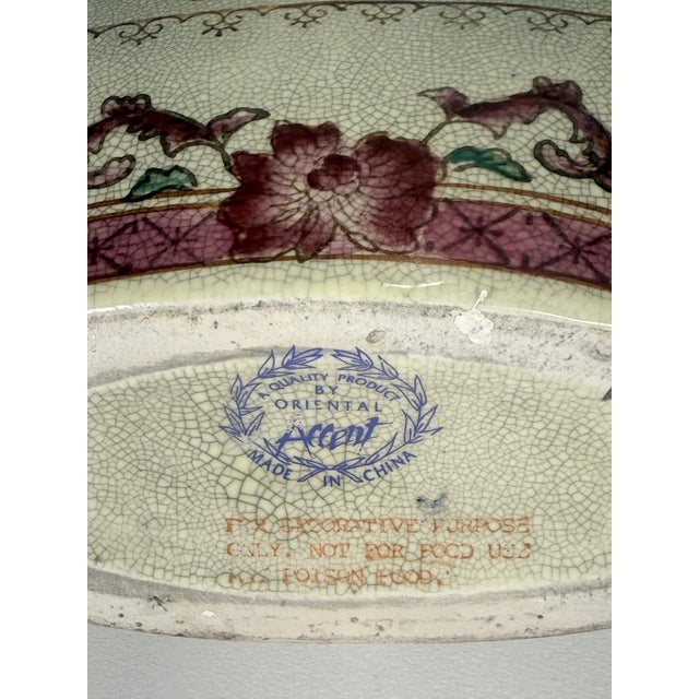 Vintage Chinoiserie Porcelain Moon Flask Vase For Sale - Image 12 of 12