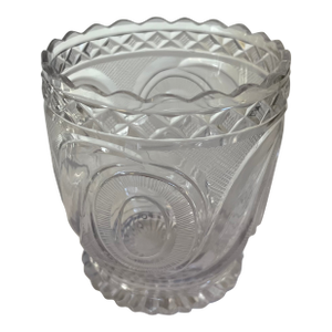 Antique 19th Century English Regency Anglo Irish Cut Glass Tea Caddy Mixing Bowl