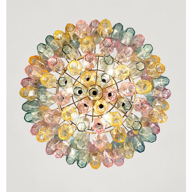 Murano Glass Pendant Light with Polyhedrons from Justfurnituress SRL For Sale - Image 8 of 10