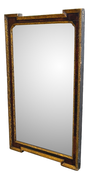 Antique Georgian Walnut and Gilt Wall Mirror, 1720