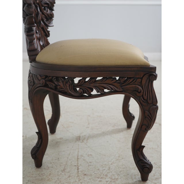 John Belter Style Ornately Carved Mahogany Chairs For Sale - Image 15 of 18